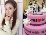 Sandara Park das 2NE1 mostra o seubolo especial para celebrar o 3º aniversário das 2NE1